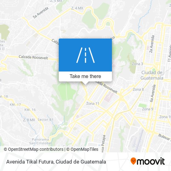 Avenida Tikal Futura map