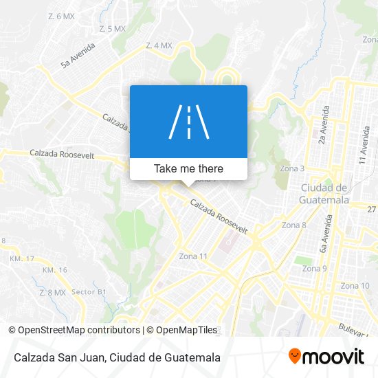 Calzada San Juan map