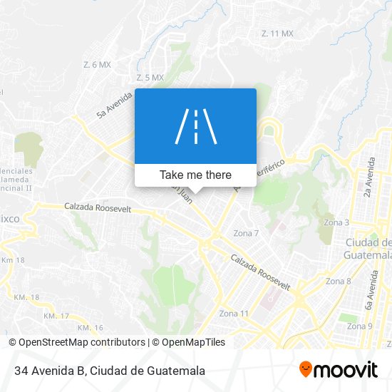 34 Avenida B map