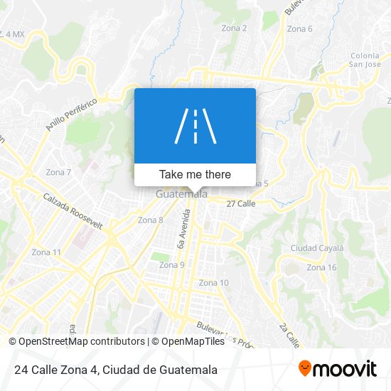 Mapa de 24 Calle Zona 4