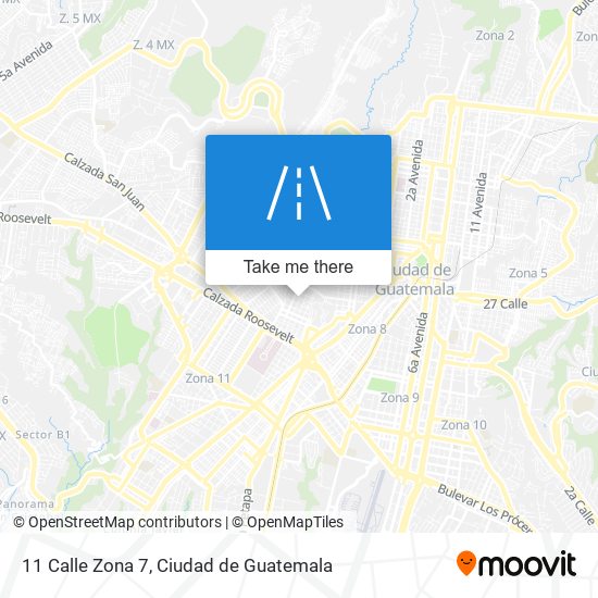 Mapa de 11 Calle Zona 7