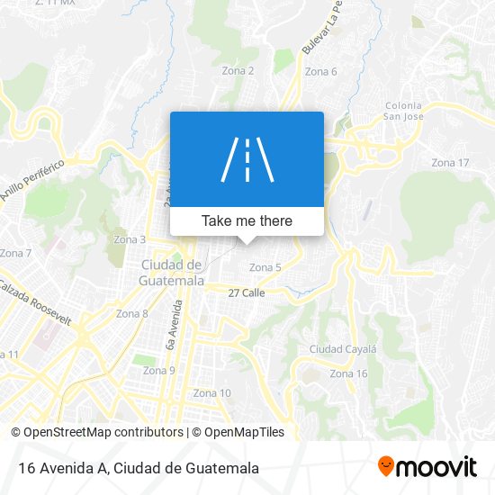 16 Avenida A map