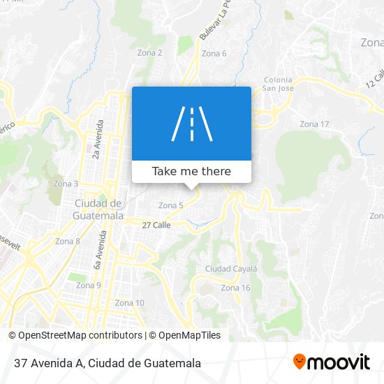 37 Avenida A map