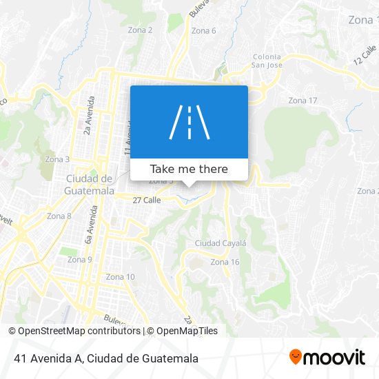 Mapa de 41 Avenida A