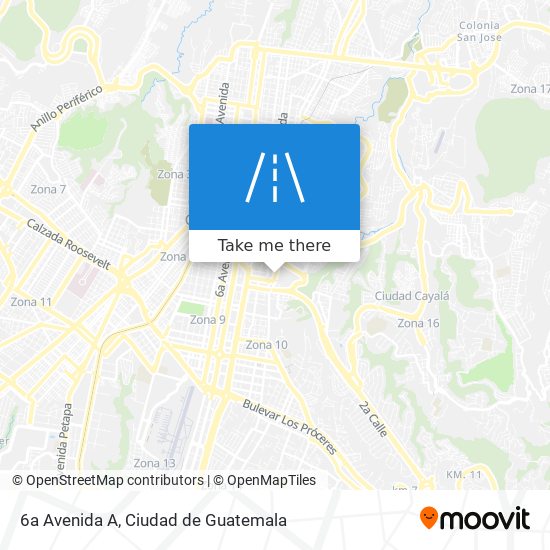 6a Avenida A map