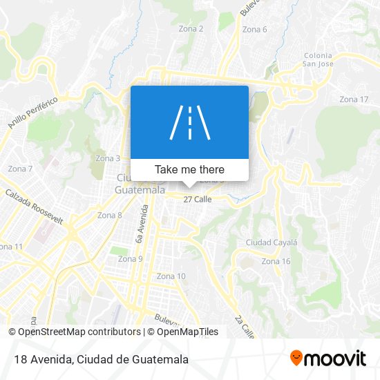 Mapa de 18 Avenida