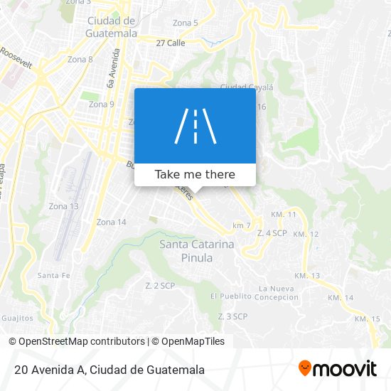 20 Avenida A map