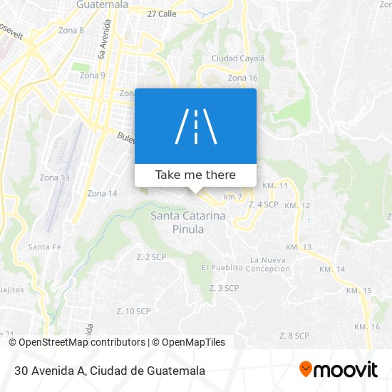 30 Avenida A map