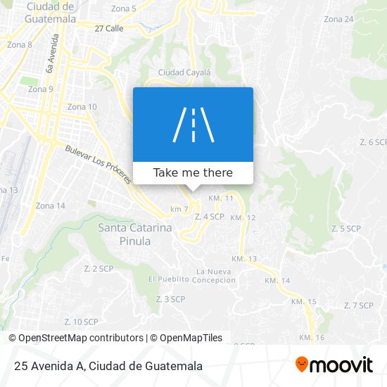 25 Avenida A map