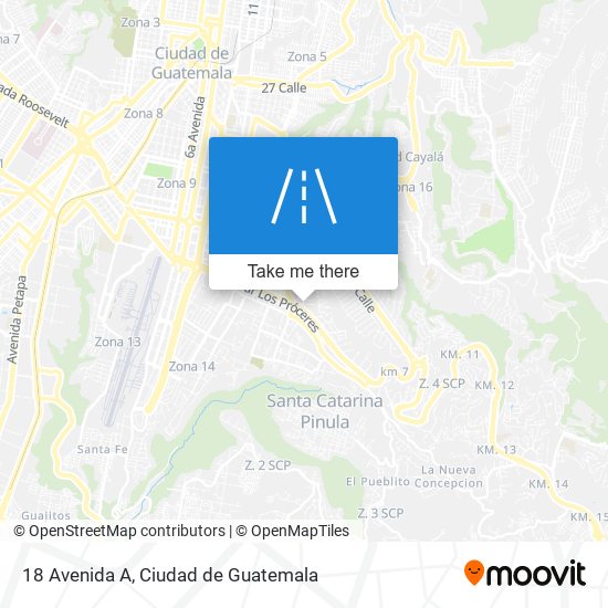 18 Avenida A map