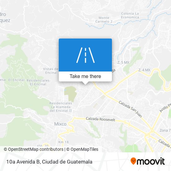 10a Avenida B map