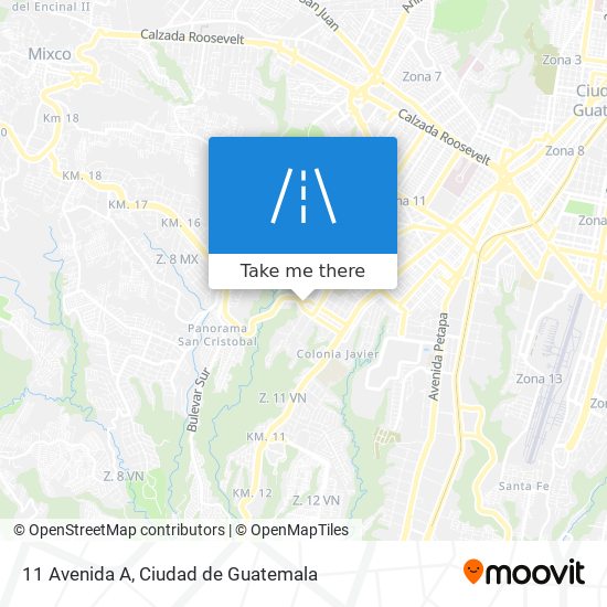 11 Avenida A map