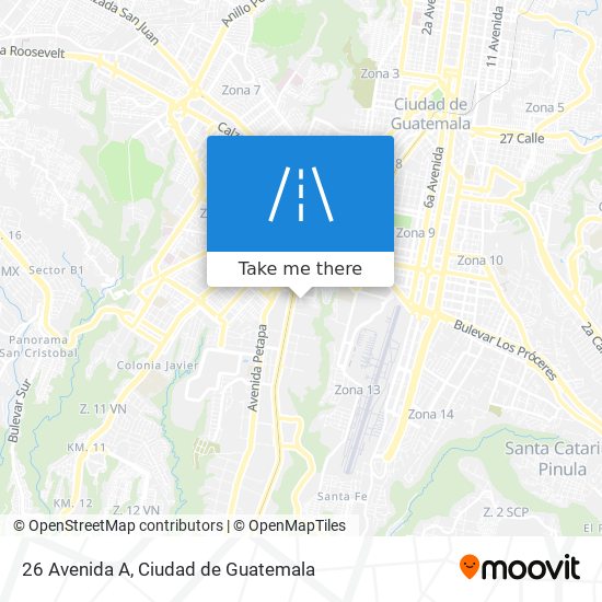 26 Avenida A map