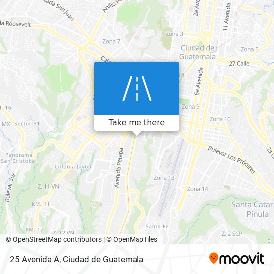 25 Avenida A map