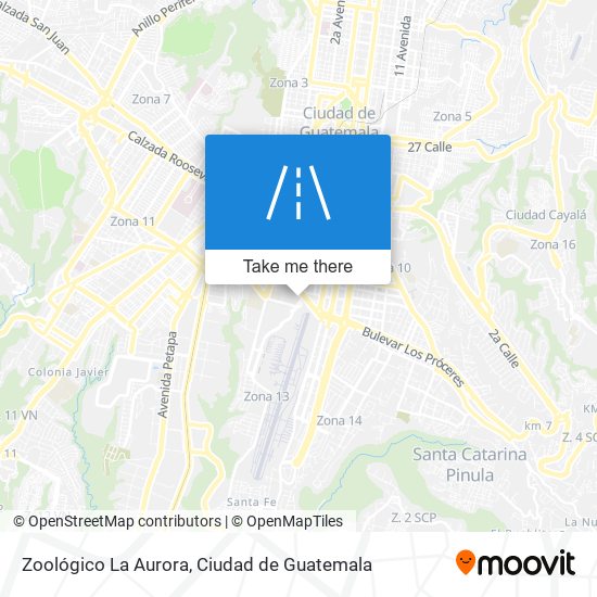 Zoológico La Aurora map