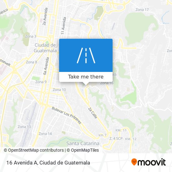 16 Avenida A map