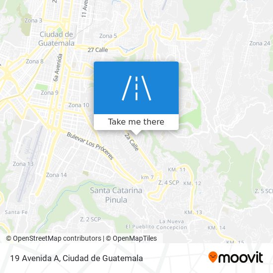 Mapa de 19 Avenida A