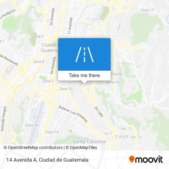 14 Avenida A map