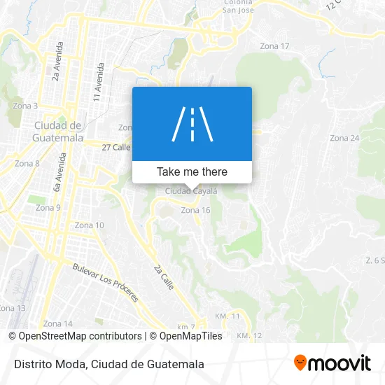 Distrito Moda map