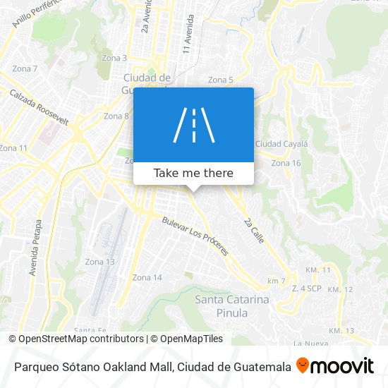 Parqueo Sótano Oakland Mall map