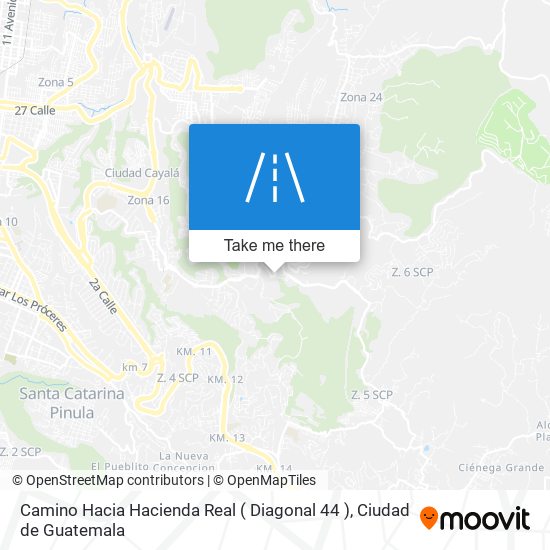 Camino Hacia Hacienda Real ( Diagonal 44 ) map