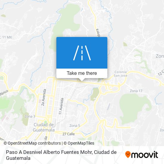 Paso A Desnivel Alberto Fuentes Mohr map