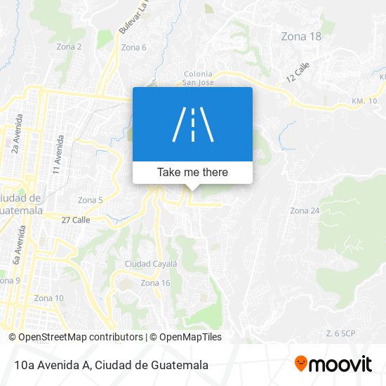 10a Avenida A map