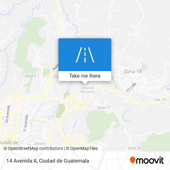 14 Avenida A map