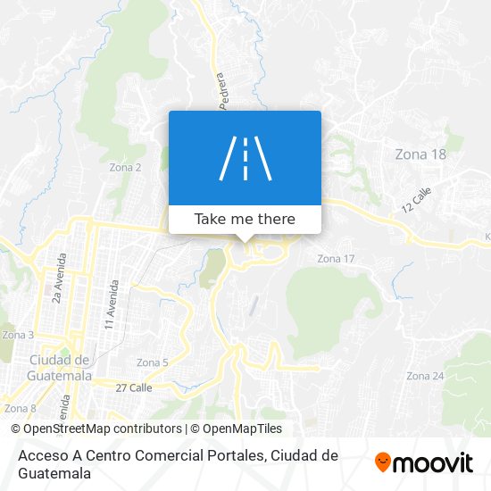 Mapa de Acceso A Centro Comercial Portales