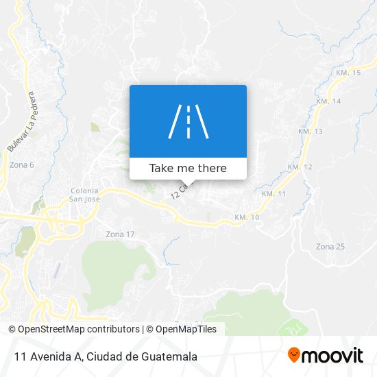 11 Avenida A map