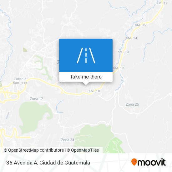 36 Avenida A map