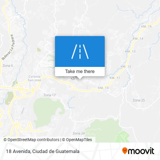 18 Avenida map