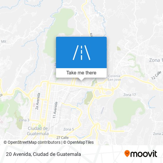 20 Avenida map