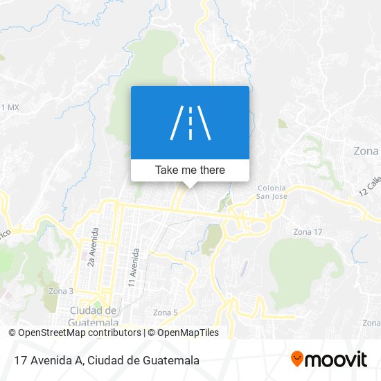 17 Avenida A map