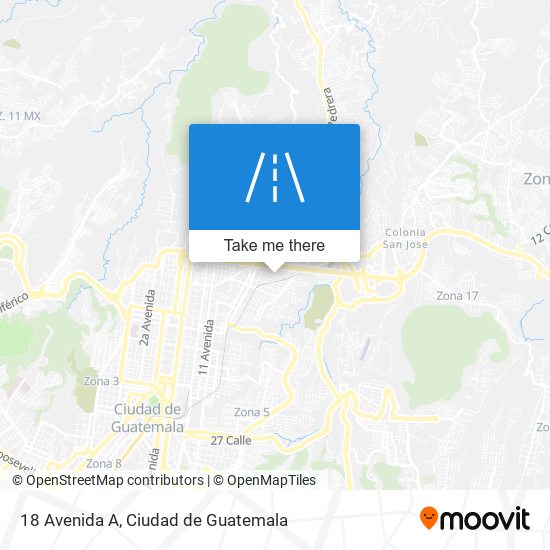 18 Avenida A map