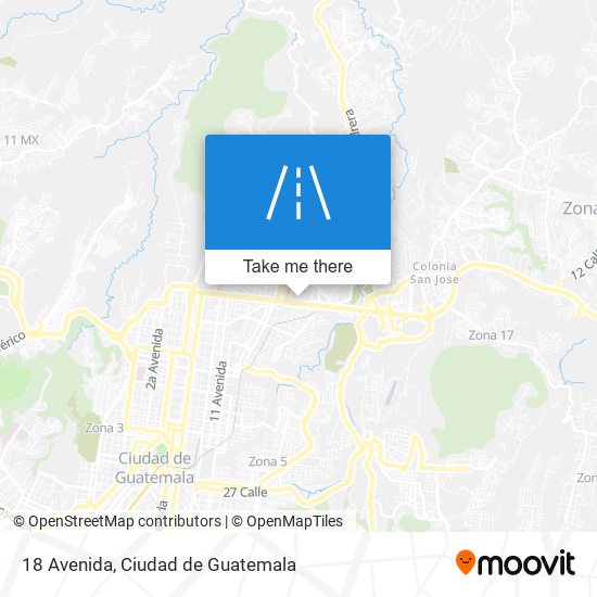 18 Avenida map