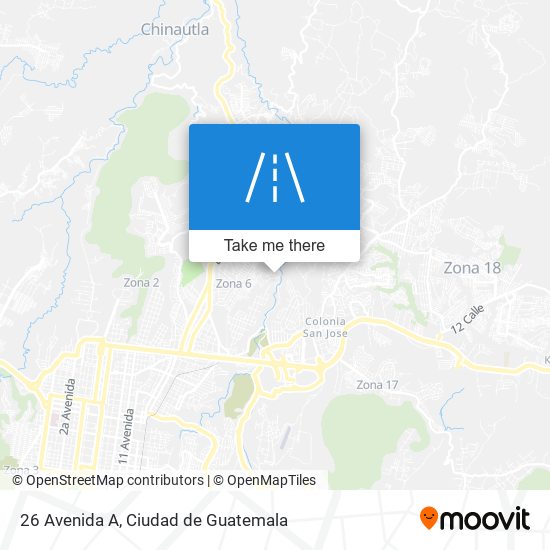 26 Avenida A map