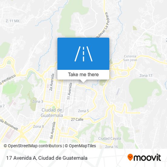 17 Avenida A map