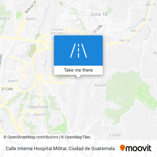 Mapa de Calle Interna Hospital Militar
