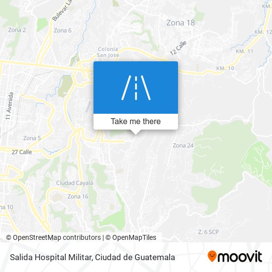 Salida Hospital Militar map