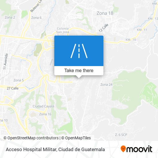 Acceso Hospital Militar map