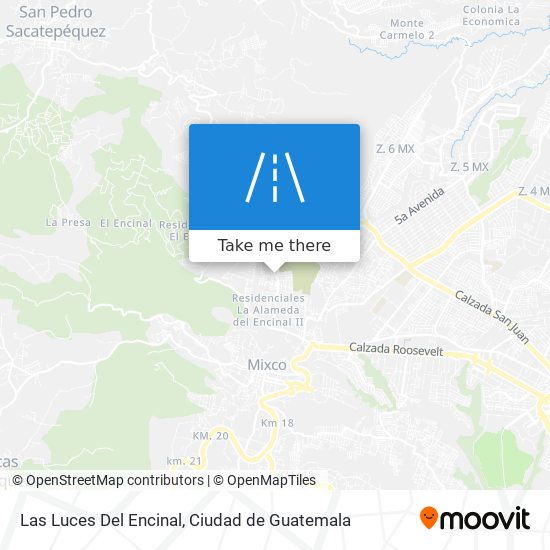 Las Luces Del Encinal map