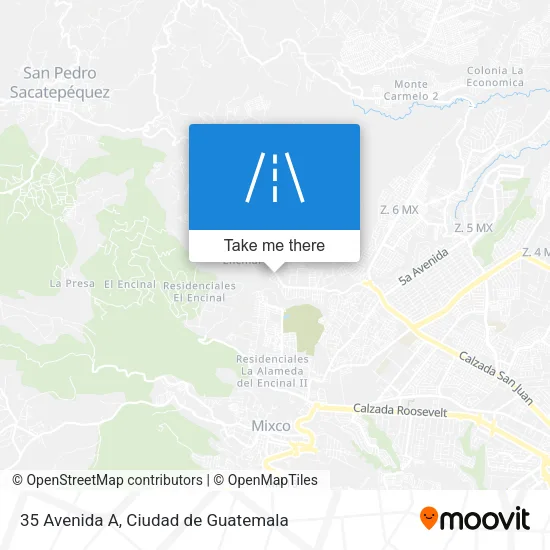 Mapa de 35 Avenida A