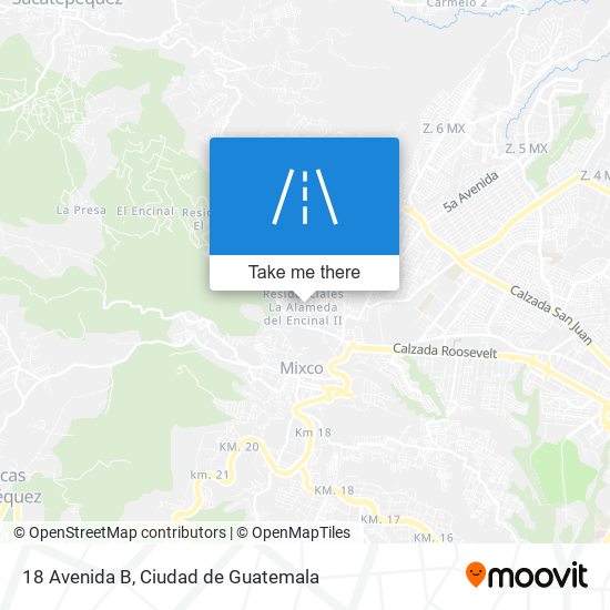 18 Avenida B map