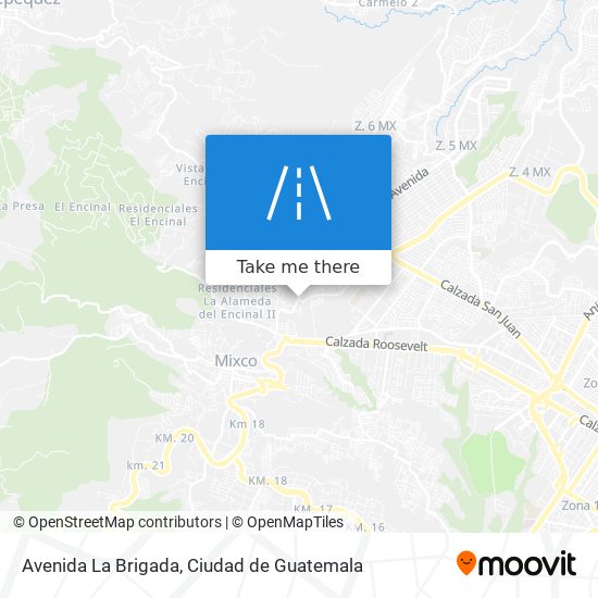 Avenida La Brigada map