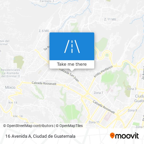 16 Avenida A map