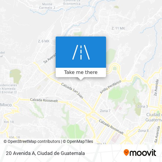 20 Avenida A map