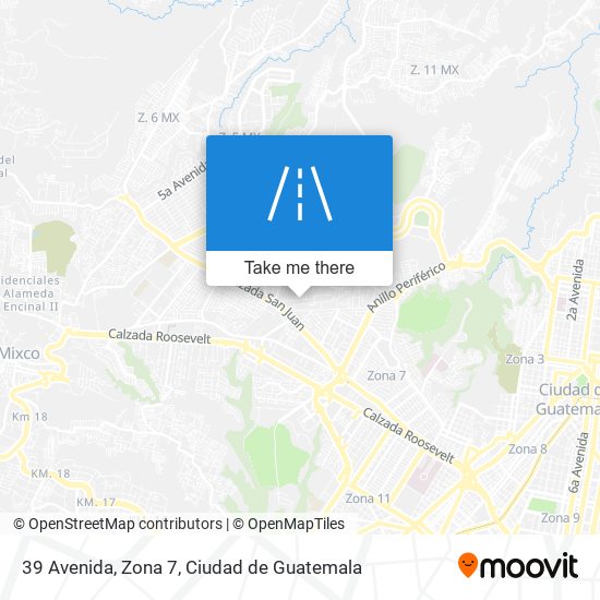 39 Avenida, Zona 7 map