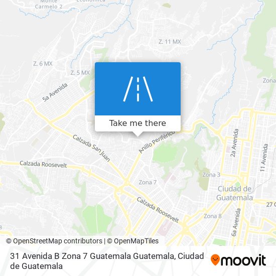 31 Avenida B Zona 7 Guatemala Guatemala map