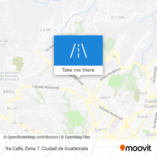 9a Calle, Zona 7 map